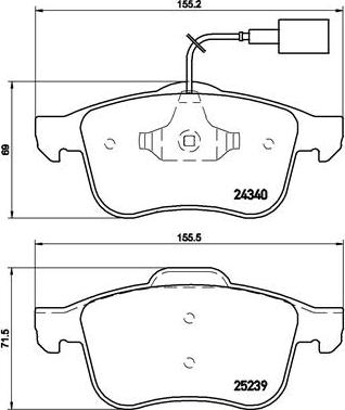 Brembo P 23 132 - Bremžu uzliku kompl., Disku bremzes ps1.lv