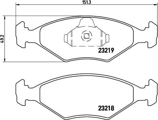 Brembo P 23 124 - Bremžu uzliku kompl., Disku bremzes ps1.lv