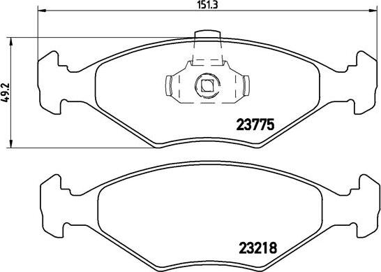 Brembo P 23 123 - Bremžu uzliku kompl., Disku bremzes ps1.lv