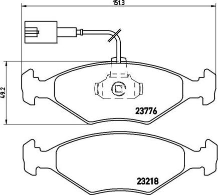 Brembo P 23 122 - Bremžu uzliku kompl., Disku bremzes ps1.lv