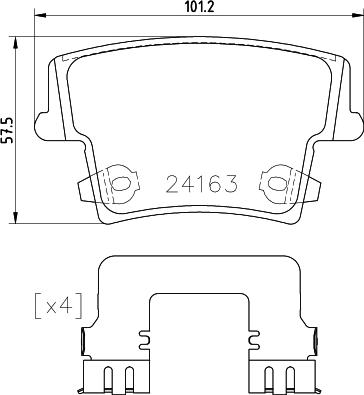 Brembo P 23 175 - Bremžu uzliku kompl., Disku bremzes ps1.lv