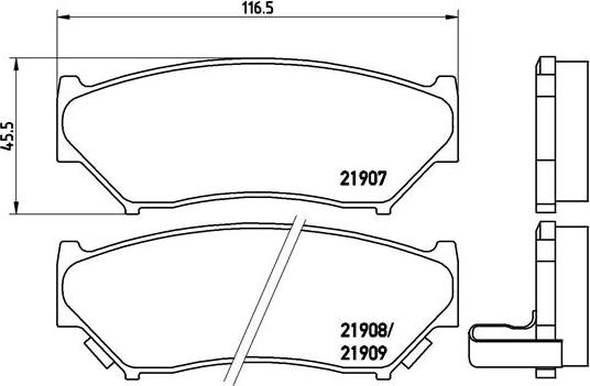 Brembo P 79 008 - Bremžu uzliku kompl., Disku bremzes ps1.lv