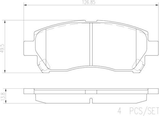 Brembo P79024N - Bremžu uzliku kompl., Disku bremzes ps1.lv