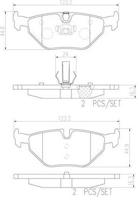 Brembo P71006N - Bremžu uzliku kompl., Disku bremzes ps1.lv