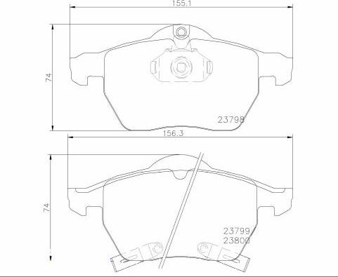 Brembo P 71 007 - Bremžu uzliku kompl., Disku bremzes ps1.lv