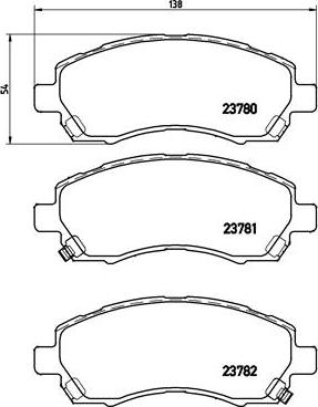 Brembo P 78 009 - Bremžu uzliku kompl., Disku bremzes ps1.lv