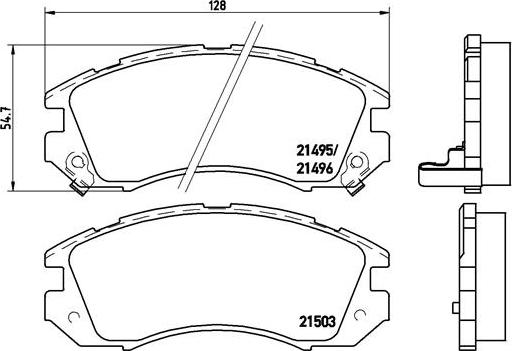 Brembo P 78 004 - Bremžu uzliku kompl., Disku bremzes ps1.lv