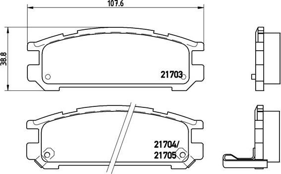 Brembo P 78 005 - Bremžu uzliku kompl., Disku bremzes ps1.lv