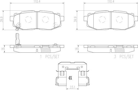 Brembo P78018N - Bremžu uzliku kompl., Disku bremzes ps1.lv