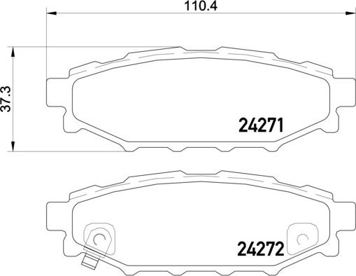 Brembo P 78 020 - Bremžu uzliku kompl., Disku bremzes ps1.lv