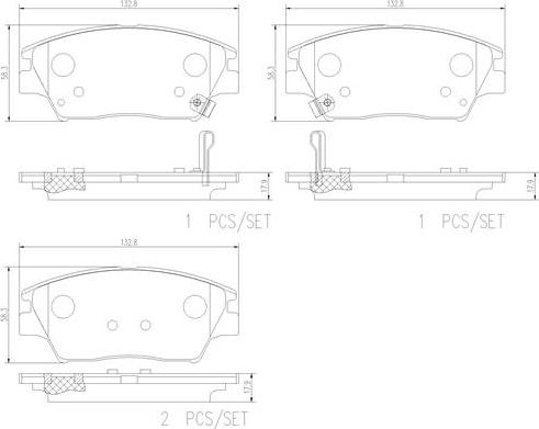 Brembo P77001N - Bremžu uzliku kompl., Disku bremzes ps1.lv