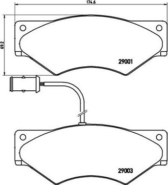 Brembo P A6 007 - Bremžu uzliku kompl., Disku bremzes ps1.lv