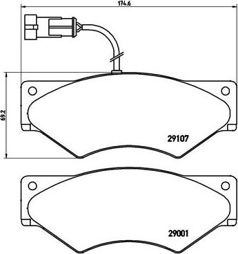 Brembo P A6 018 - Bremžu uzliku kompl., Disku bremzes ps1.lv