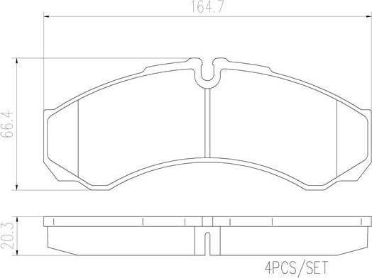 Brembo PA6017N - Bremžu uzliku kompl., Disku bremzes ps1.lv