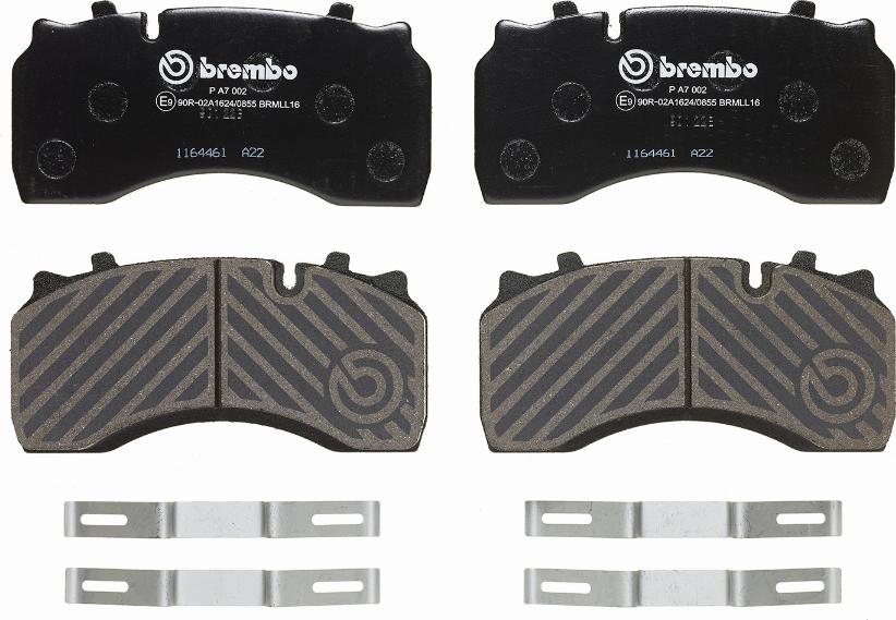 Brembo P A7 002 - Bremžu uzliku kompl., Disku bremzes ps1.lv