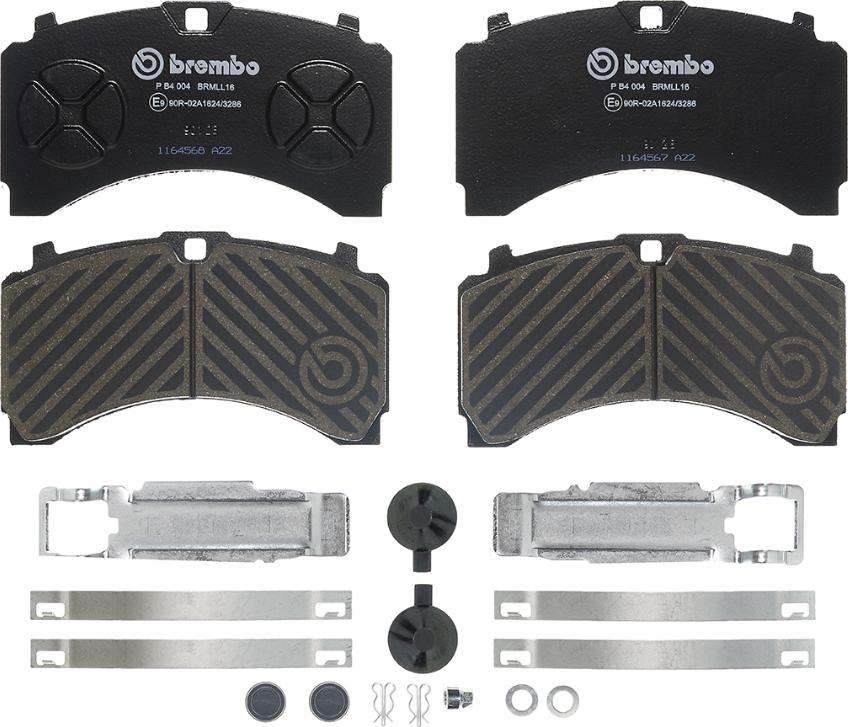 Brembo P B4 004 - Bremžu uzliku kompl., Disku bremzes ps1.lv