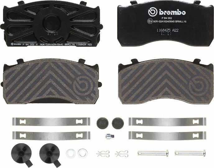 Brembo P B4 002 - Bremžu uzliku kompl., Disku bremzes ps1.lv