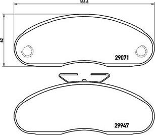 Brembo P B7 001 - Bremžu uzliku kompl., Disku bremzes ps1.lv