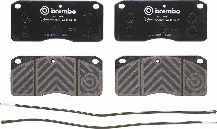 Brembo P C7 008 - Bremžu uzliku kompl., Disku bremzes ps1.lv
