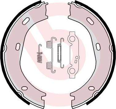 Brembo S 50 501 - Bremžu loku kompl., Stāvbremze ps1.lv