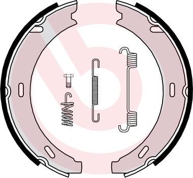 Brembo S 50 502 - Bremžu loku kompl., Stāvbremze ps1.lv