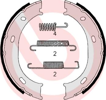 Brembo S 50 510 - Bremžu loku kompl., Stāvbremze ps1.lv