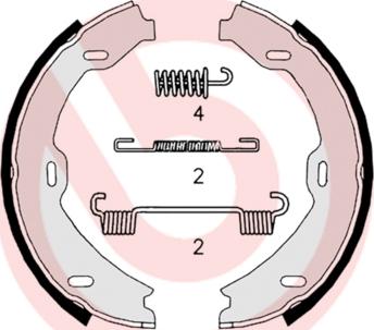 Brembo S 50 518 - Bremžu loku kompl., Stāvbremze ps1.lv