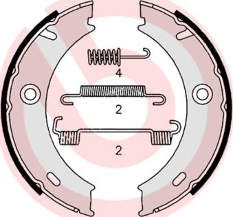 Brembo S 50 512 - Bremžu loku kompl., Stāvbremze ps1.lv