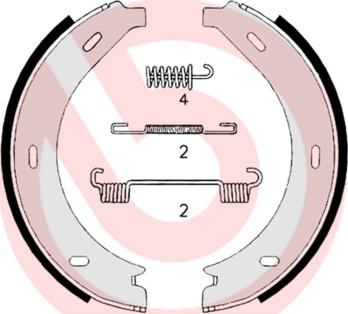 Brembo S 50 517 - Bremžu loku kompl., Stāvbremze ps1.lv