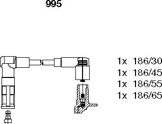 Bremi 995 - Augstsprieguma vadu komplekts ps1.lv