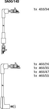 Bremi 3A00/143 - Augstsprieguma vadu komplekts ps1.lv