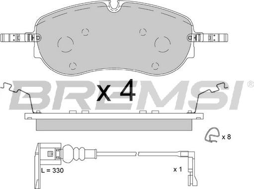 Bremsi BP3911 - Bremžu uzliku kompl., Disku bremzes ps1.lv