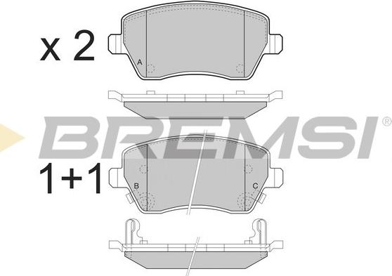 Bremsi BP3495 - Bremžu uzliku kompl., Disku bremzes ps1.lv