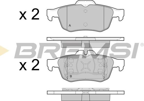 Bremsi BP3468 - Bremžu uzliku kompl., Disku bremzes ps1.lv