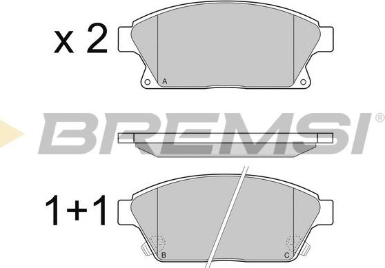 Bremsi BP3405 - Bremžu uzliku kompl., Disku bremzes ps1.lv