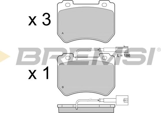 Bremsi BP3412 - Bremžu uzliku kompl., Disku bremzes ps1.lv