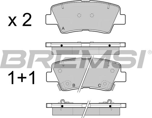 Bremsi BP3471 - Bremžu uzliku kompl., Disku bremzes ps1.lv