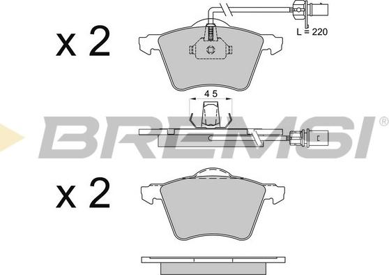 Bremsi BP3506 - Bremžu uzliku kompl., Disku bremzes ps1.lv