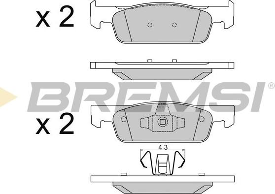 Bremsi BP3512 - Bremžu uzliku kompl., Disku bremzes ps1.lv