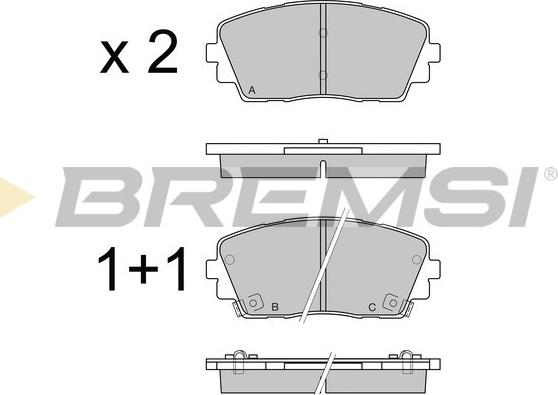 Bremsi BP3532 - Bremžu uzliku kompl., Disku bremzes ps1.lv