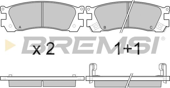 Bremsi BP3045 - Bremžu uzliku kompl., Disku bremzes ps1.lv