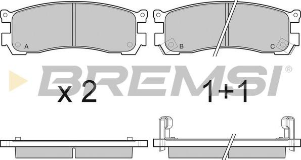 Bremsi BP3054 - Bremžu uzliku kompl., Disku bremzes ps1.lv