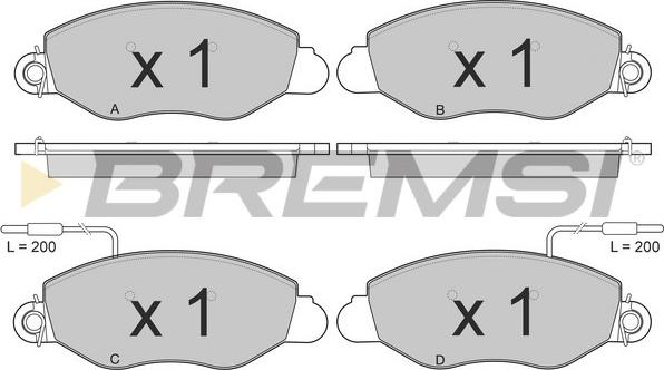 Bremsi BP3016 - Bremžu uzliku kompl., Disku bremzes ps1.lv