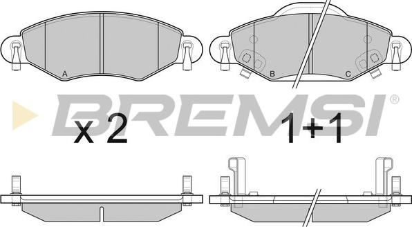 Bremsi BP3082 - Bremžu uzliku kompl., Disku bremzes ps1.lv