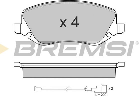 Bremsi BP3023 - Bremžu uzliku kompl., Disku bremzes ps1.lv