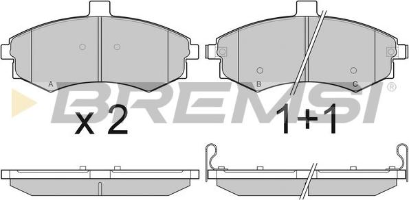 Bremsi BP3079 - Bremžu uzliku kompl., Disku bremzes ps1.lv