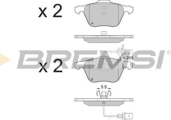 Bremsi BP3076 - Bremžu uzliku kompl., Disku bremzes ps1.lv