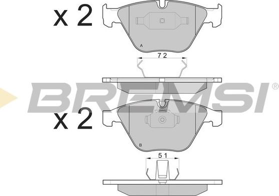 Bremsi BP3073 - Bremžu uzliku kompl., Disku bremzes ps1.lv