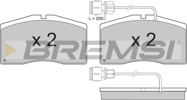 Bremsi BP3160 - Bremžu uzliku kompl., Disku bremzes ps1.lv