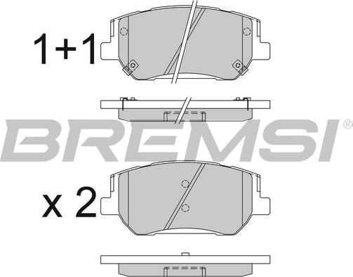 Bremsi BP3830 - Bremžu uzliku kompl., Disku bremzes ps1.lv